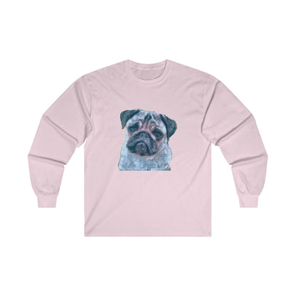 Pug 'Pompey' Unisex Cotton Long Sleeve Tee