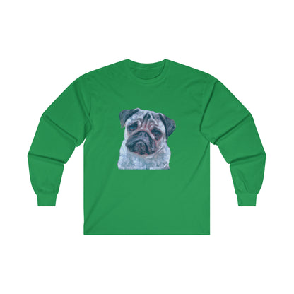 Pug 'Pompey' Unisex Cotton Long Sleeve Tee