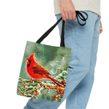 Winter Cardinal Tote Bag