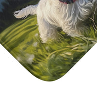 Enchanting Westie Artistic Painting Bathroom Rug Mat