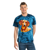 Dachshund 'Daisy' Unisex Cotton Tie-Dye Tee, Crystal