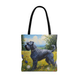 Kerry Blue Terrier Polyester Tote Bag with Artistic Painting