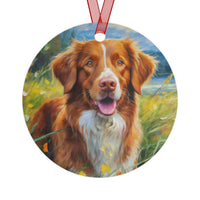 Nova Scotia Duck Tolling Retriever 'Dixie' Metal Ornaments