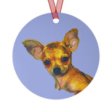 Chihuahua 'Belle' Metal Ornaments