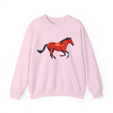 Horses 'Old Red' Unisex 50/50 Crewneck Sweatshirt