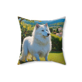 Volpino Italiano - Spun Polyester Throw Pillow