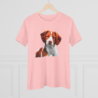 Brittany Spaniel 'Gunner' Women's Relaxed Fit Cotton Tee