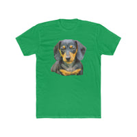 Dachshund 'Doxie #2' --  Men's Fitted Cotton Crew Tee