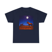 Horses in the Moonlight - Unisex Heavy Cotton Tee