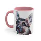 German Shepherd 'Sly' Accent Coffee Mug, 11oz