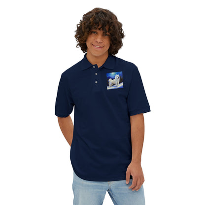 American Eskimo - Men's Piqué Polo Shirt: Timeless Elegance