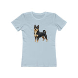 Black & Tan Shiba Inu  -  Women's Slim Fit Ringspun Cotton Tee