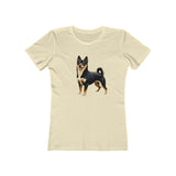 Black & Tan Shiba Inu  -  Women's Slim Fit Ringspun Cotton Tee