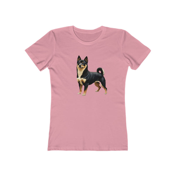 Black & Tan Shiba Inu  -  Women's Slim Fit Ringspun Cotton Tee