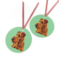 Irish Terrier 'Jocko' Metal Ornaments