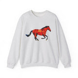 Horses 'Old Red' Unisex 50/50 Crewneck Sweatshirt