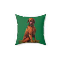 Hungarian Vizsla 'Waiting For The Bride' -  -  Spun Polyester Throw Pillow