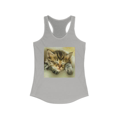 Sleepy Brucie the Cat - Women's Racerback Tank
