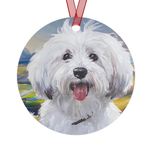 Coton de Tulear Delightful Metal Ornaments