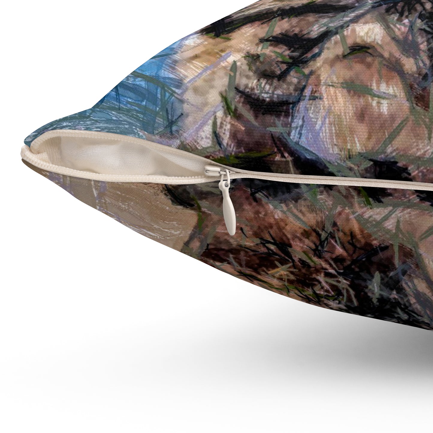 Cat 'Teris of Tinos' Spun Polyester Throw Pillow