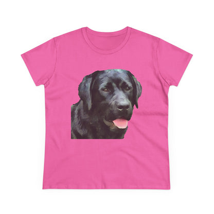 Black Lab 'Rizzo' - Labrador Retriever Women's Midweight Cotton Tee