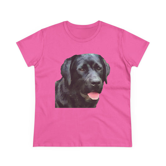 Black Lab 'Rizzo' - Labrador Retriever Women's Midweight Cotton Tee