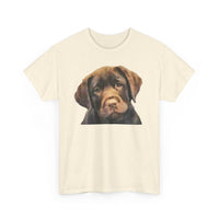 Chocolate Labrador Retriever Unisex Heavy Cotton Tee