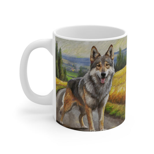 Czechoslovakian Vlcak 'Wolfdog; Ceramic Mug 11oz