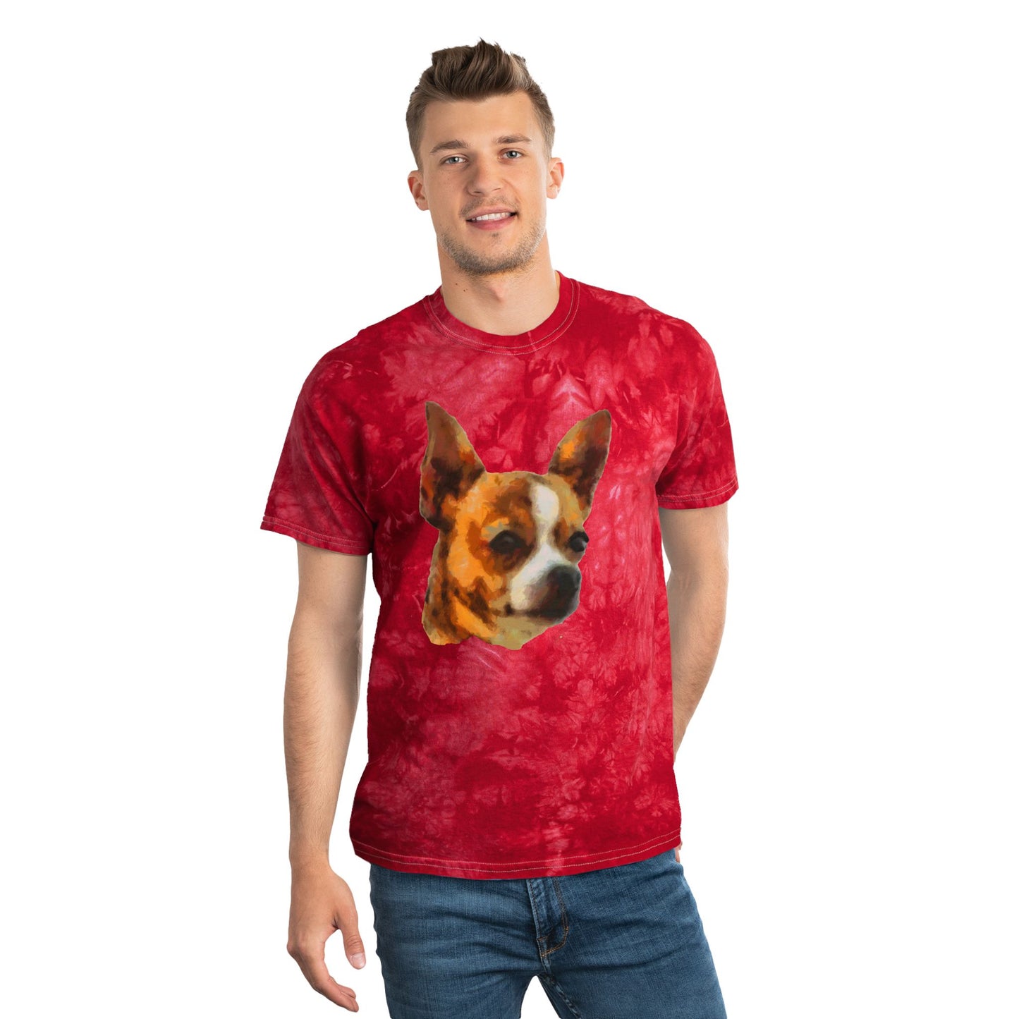 Chihuahua 'Paco' Tie-Dye Tee, Crystal