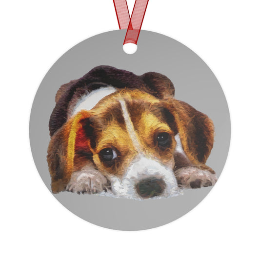 Beagle 'Daisy Mae' Christmas Tree Metal Ornaments