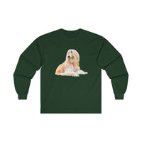 Afghan Hound  Cotton Long Sleeve Tee