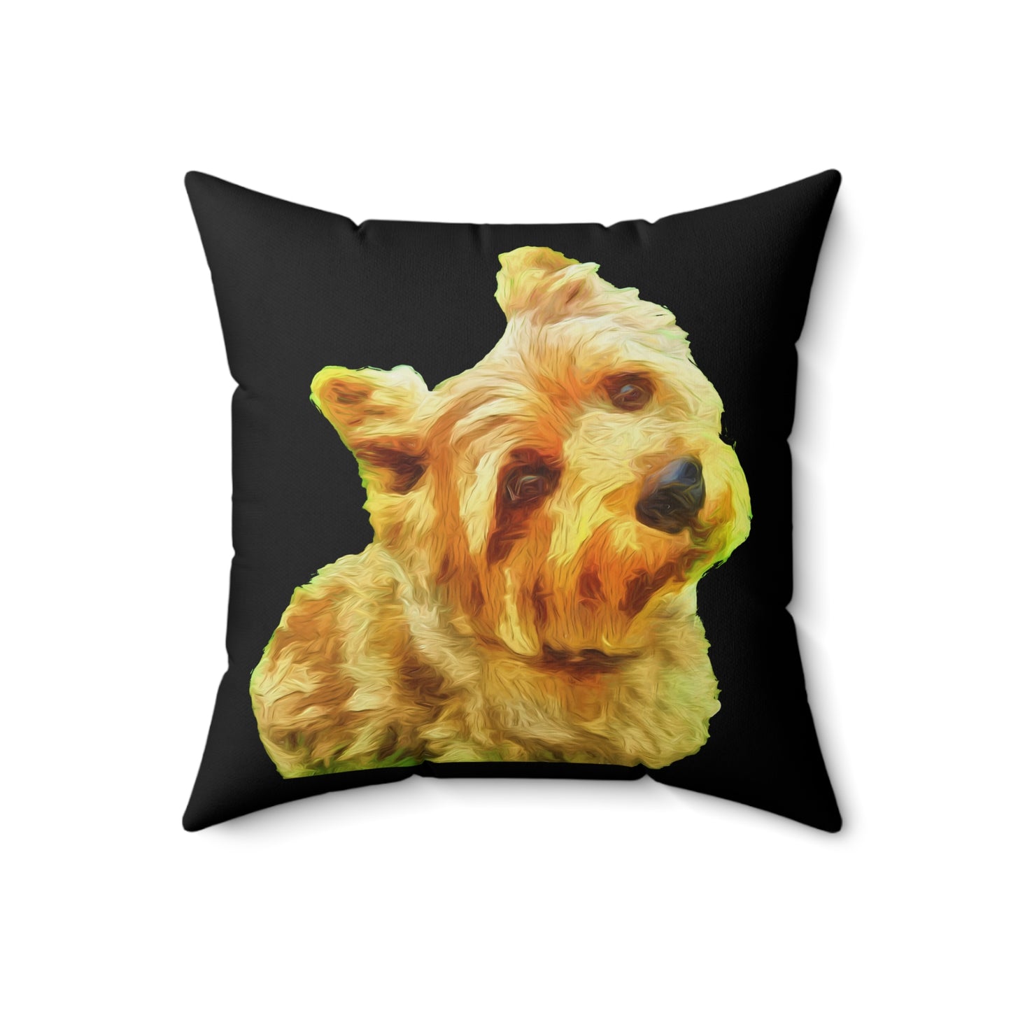 Norwich Terrier Spun Polyester Throw Pillow