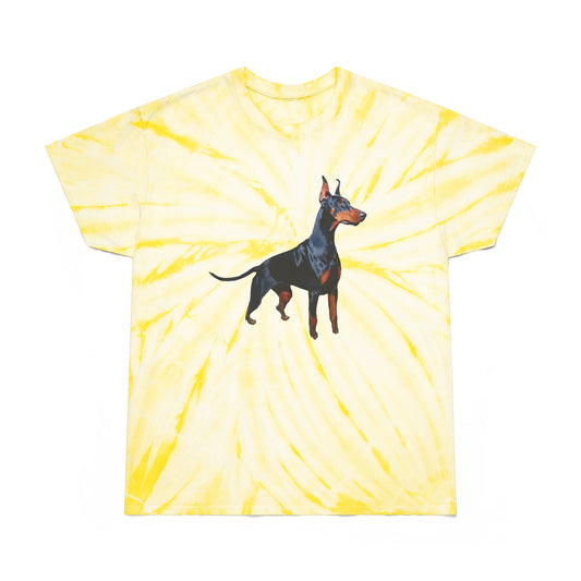 Doberman Pinscher Unisex Tie-Dye Tee, Cyclone