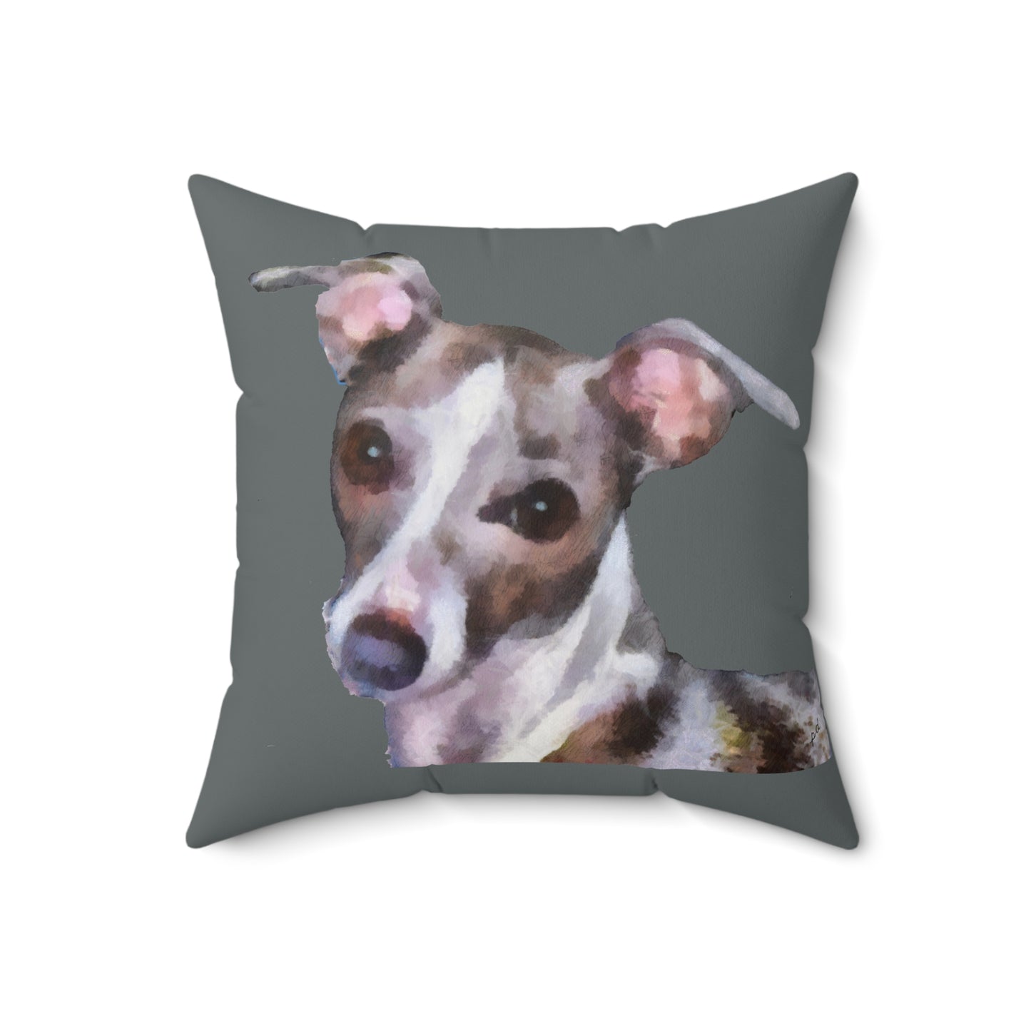 Italian Greyhound 'Lilly' Spun Polyester Throw Pillow