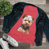 Yorkshire Terrier 'Yorkie' - Lupis Women's Slim Fit Triblend Tee