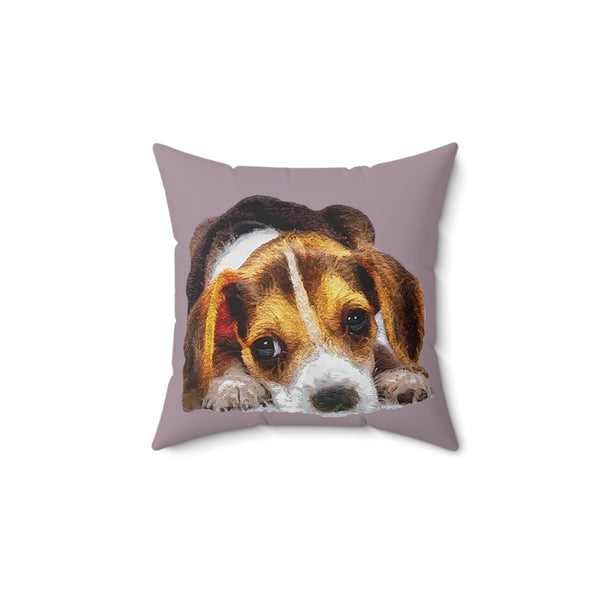Beagle 'Daisy Mae'  -  Spun Polyester Throw Pillow