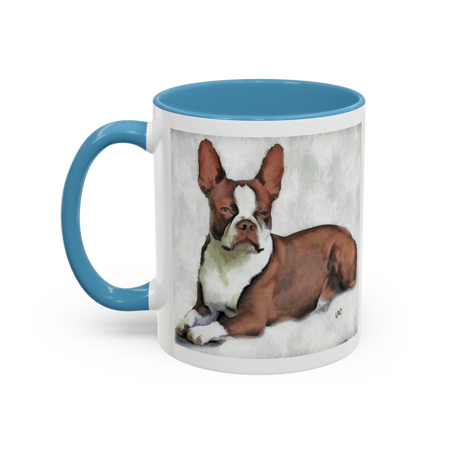 Charming Boston Terrier Accent Ceramic Coffee Mug