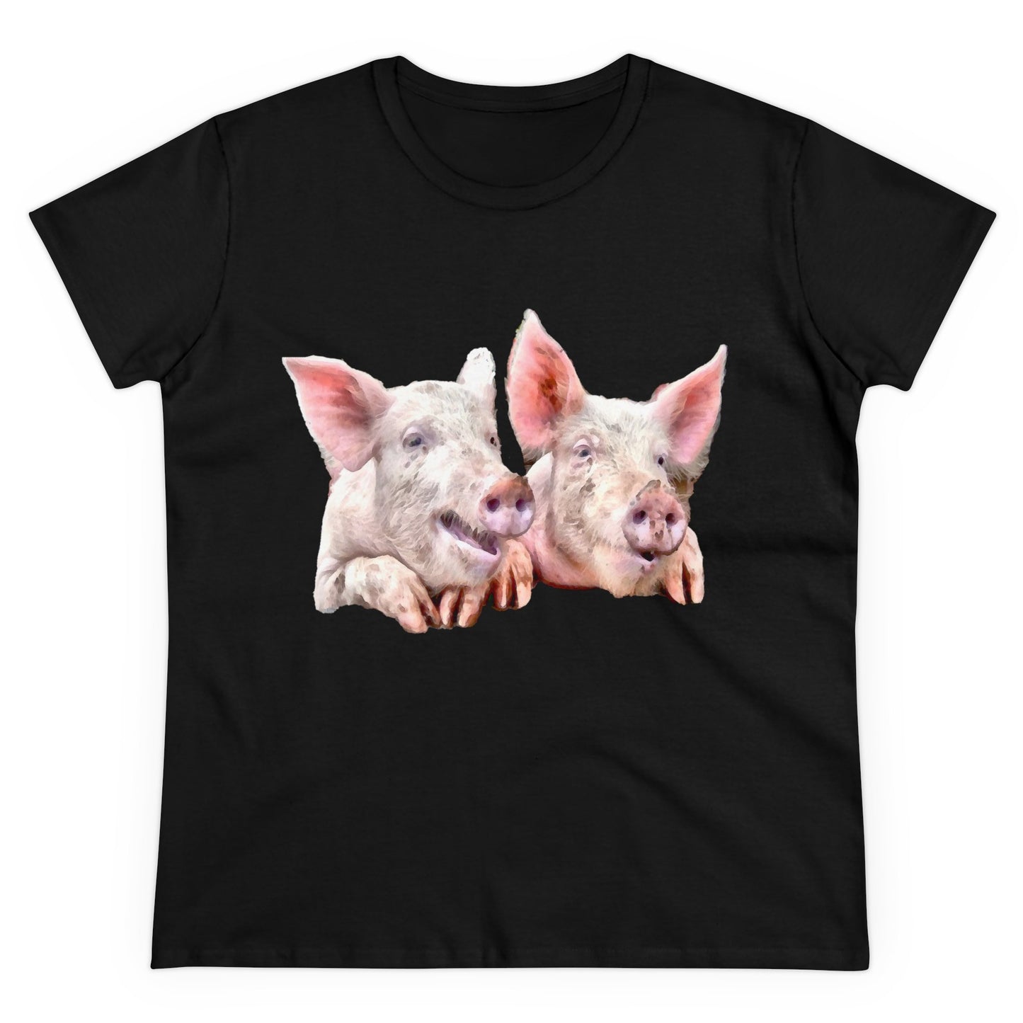 Pigs - "A Jowly Good Time" Women's Midweight Cotton Tee