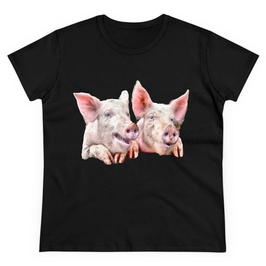 Pigs - "A Jowly Good Time" Women's Midweight Cotton Tee