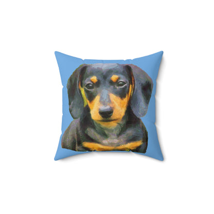 Dachshund 'Doxie #2' Spun Polyester Throw Pillow