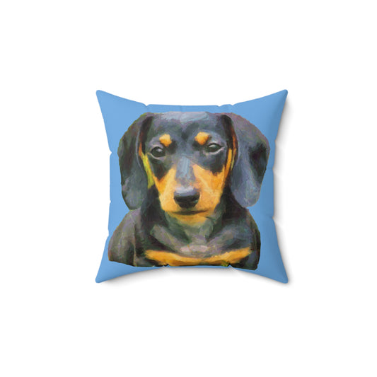 Dachshund 'Doxie #2' Spun Polyester Throw Pillow