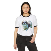 Japanese Chin Classic Cotton Ringer T-Shirt