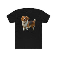 Nederlandse Kooikerhondje  Men's Fitted Cotton Crew Tee