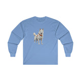 Yakutian Laika Unisex Classic Cotton Long Sleeve Tee