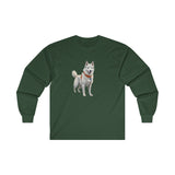 Yakutian Laika Unisex Classic Cotton Long Sleeve Tee