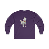 Yakutian Laika Unisex Classic Cotton Long Sleeve Tee