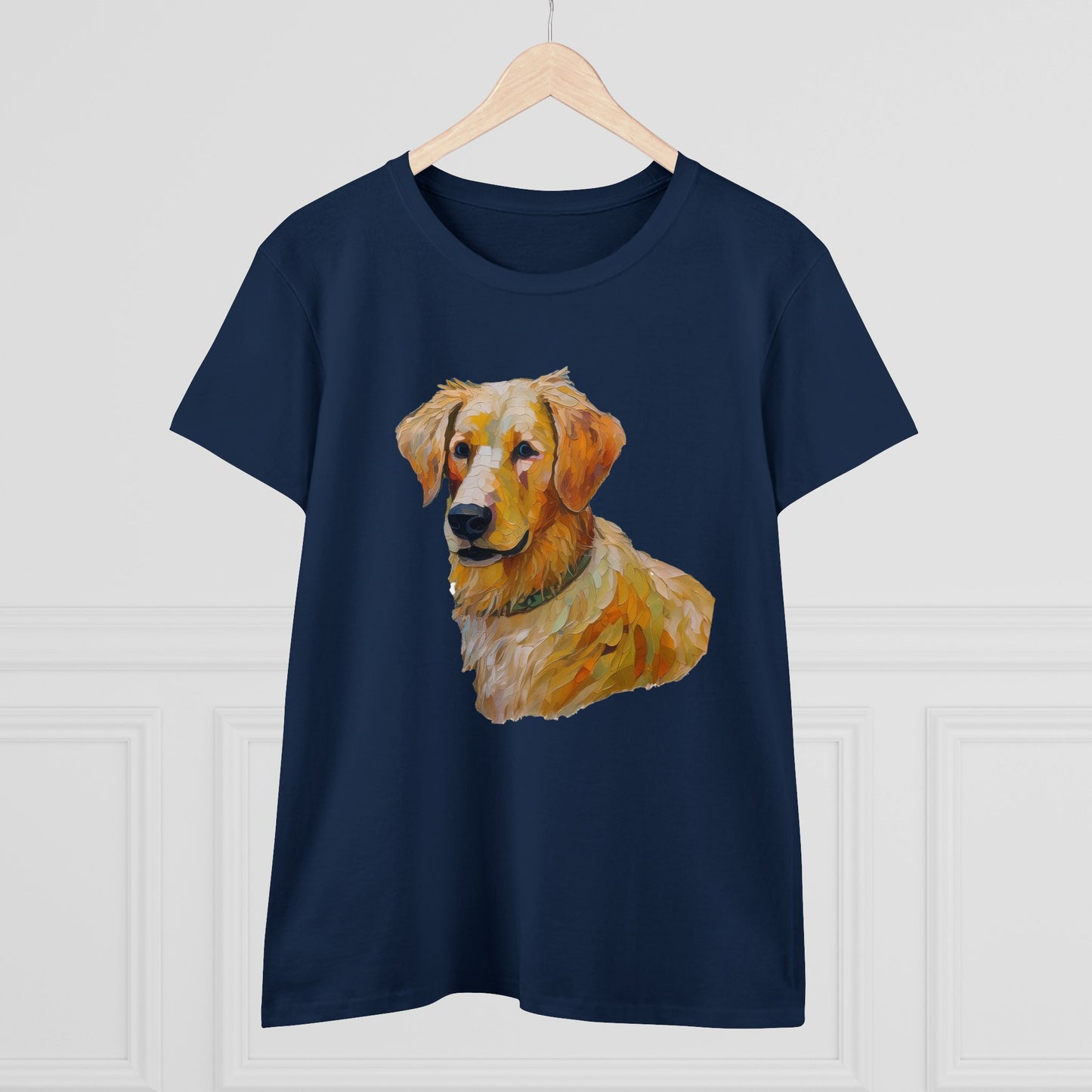 Golden Retriever Puppy Women's Midweight Cotton Tee