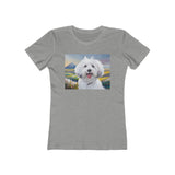 Coton Tulear -  Women's Slim Fitted Ringspun Cotton Tee