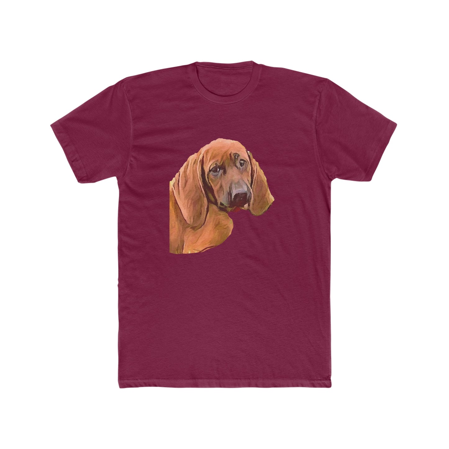 Redbone Coonhound --  Men's Fitted Cotton Crew Tee