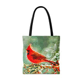 Winter Cardinal Tote Bag